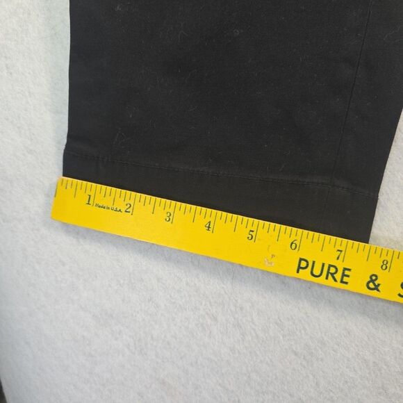 Talbots Perfect Crop Pants Women's Size 14 Mid Rise Black Button Leg Stretch - Picture 10 of 10